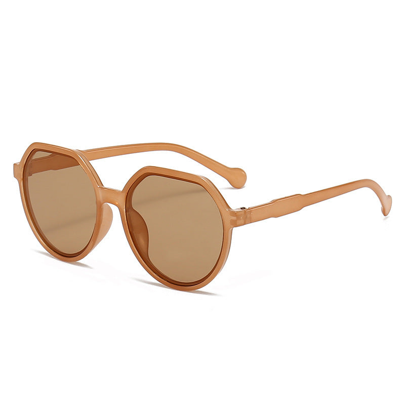 Wholesale Sunscreen Round Frame PC Sunglasses